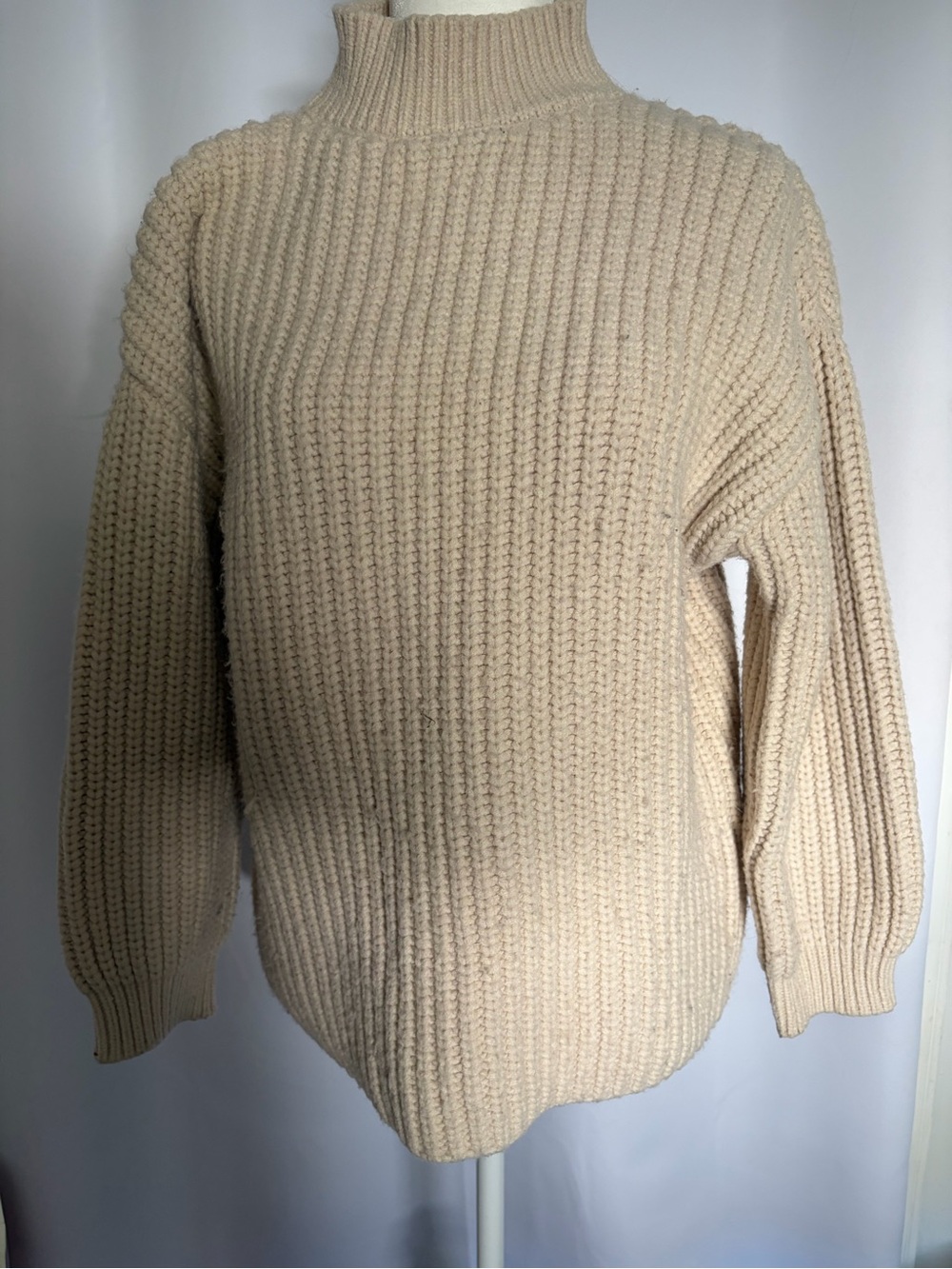 Glassons Cream Ribbed Turtleneck Sweater